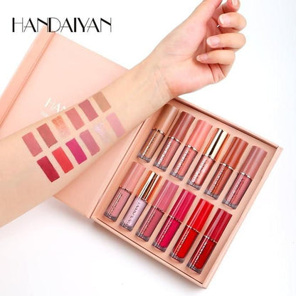 Premium Velvet Matte Liquid Lipstick Set 12Pcs