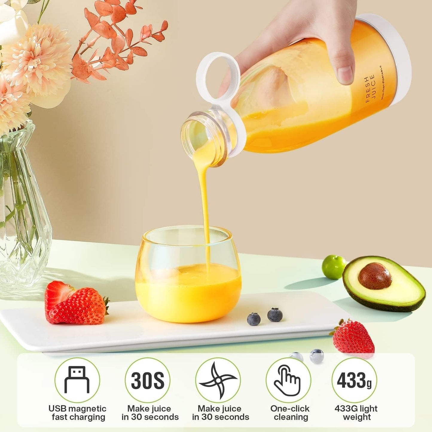 Portable Mini Blender Bottle Juicer Mini juicer glass juicer shakes