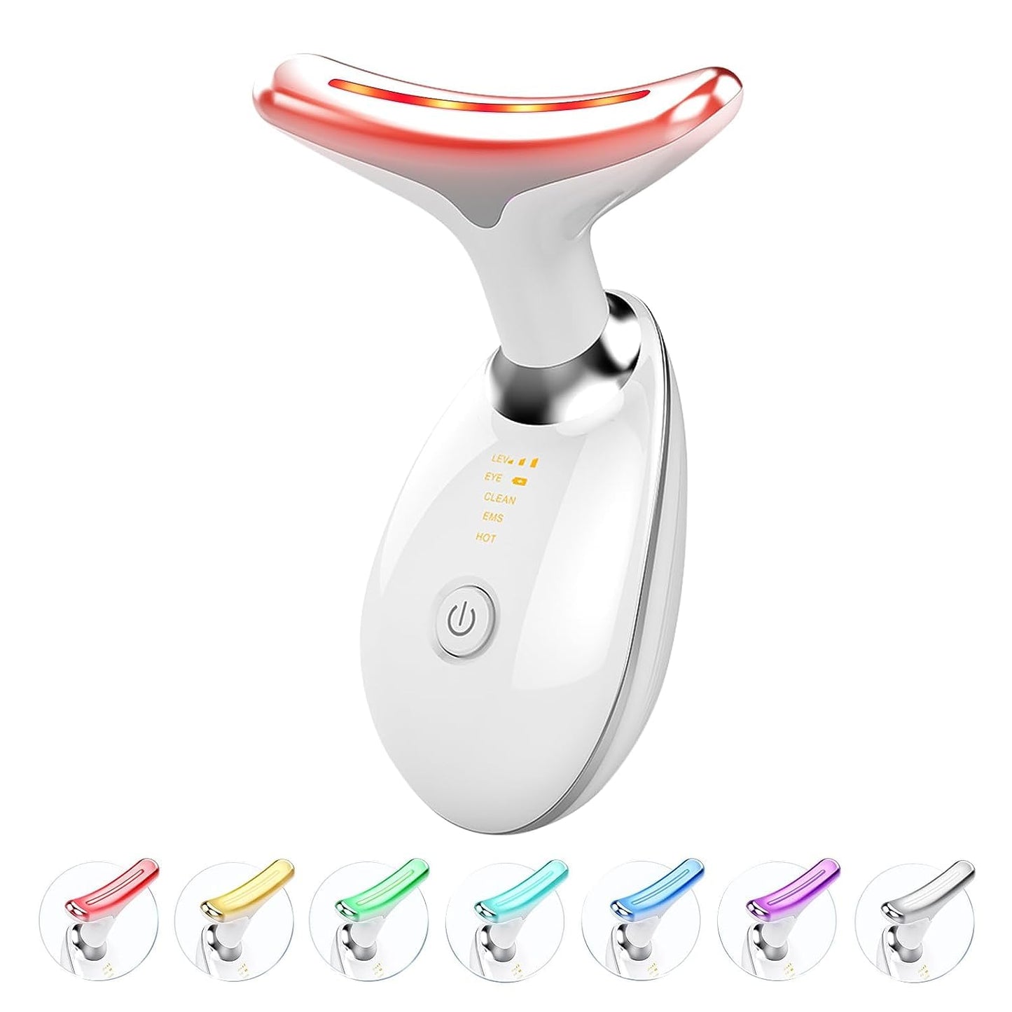 Multifunctional Facial and Neck Beauty Device: 7-Color LED Skin Care Massager