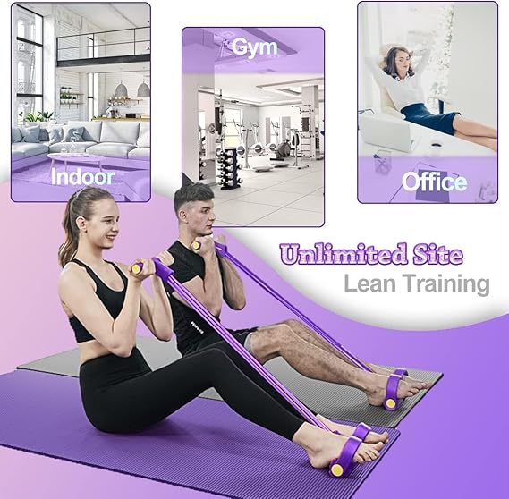 ANCHEER Original Ultra Reliable (Highest Quality) Yoga Pedal Puller Resistance Band Fitness Equipment (Men/Women)