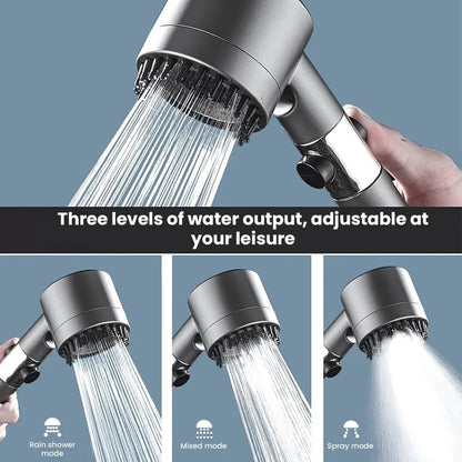 Multifunctional 4 in 1 High Pressure Massage Handheld Shower Head With 3 Mode Adjustment