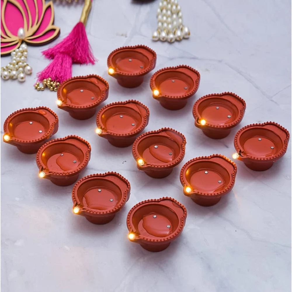 Water Sensor Diya Lights Electric Flameless & Smokeless (Pack Of pcs)LED Diya | Eco-Friendly Led Diyas